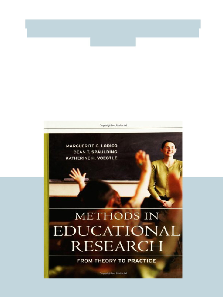 Methods in Educational Research From Theory To Practice 1st Edition ...