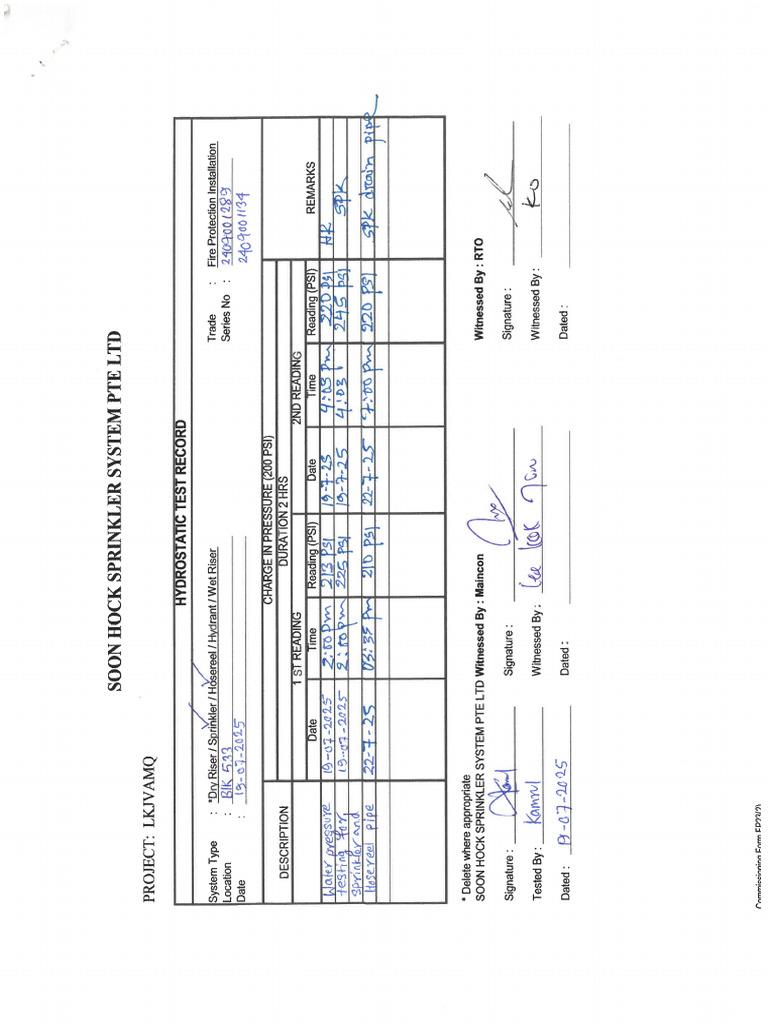 Test Report For SPK & HR - BLK 533 | PDF