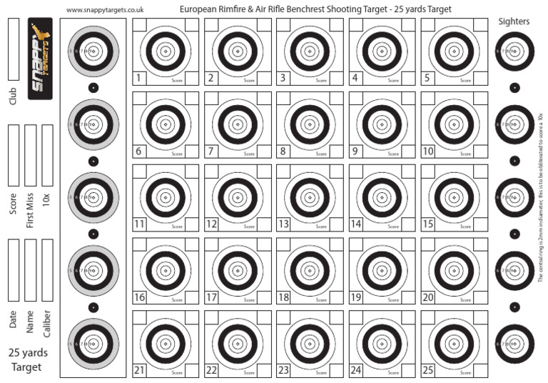Official European Target 25yrds | PDF