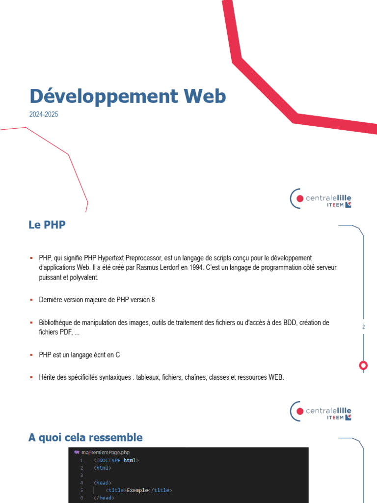 Introduction au langage PHP pour le web | PDF | PHP | Internet