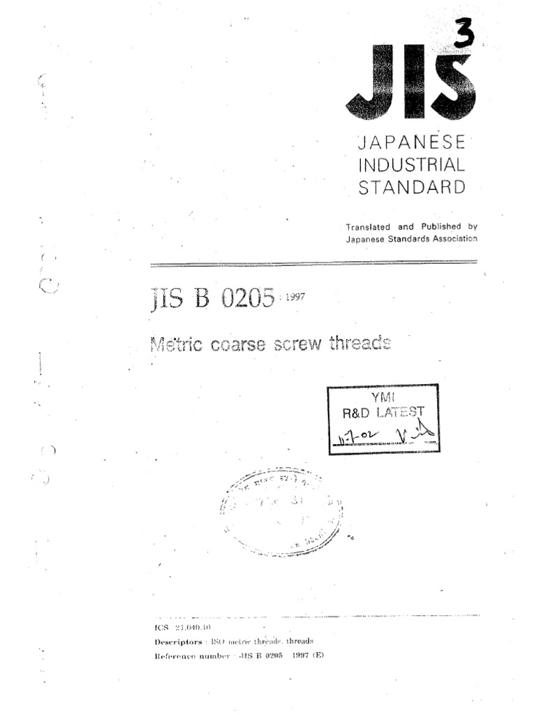 Jis B 0205 - 1997 | PDF
