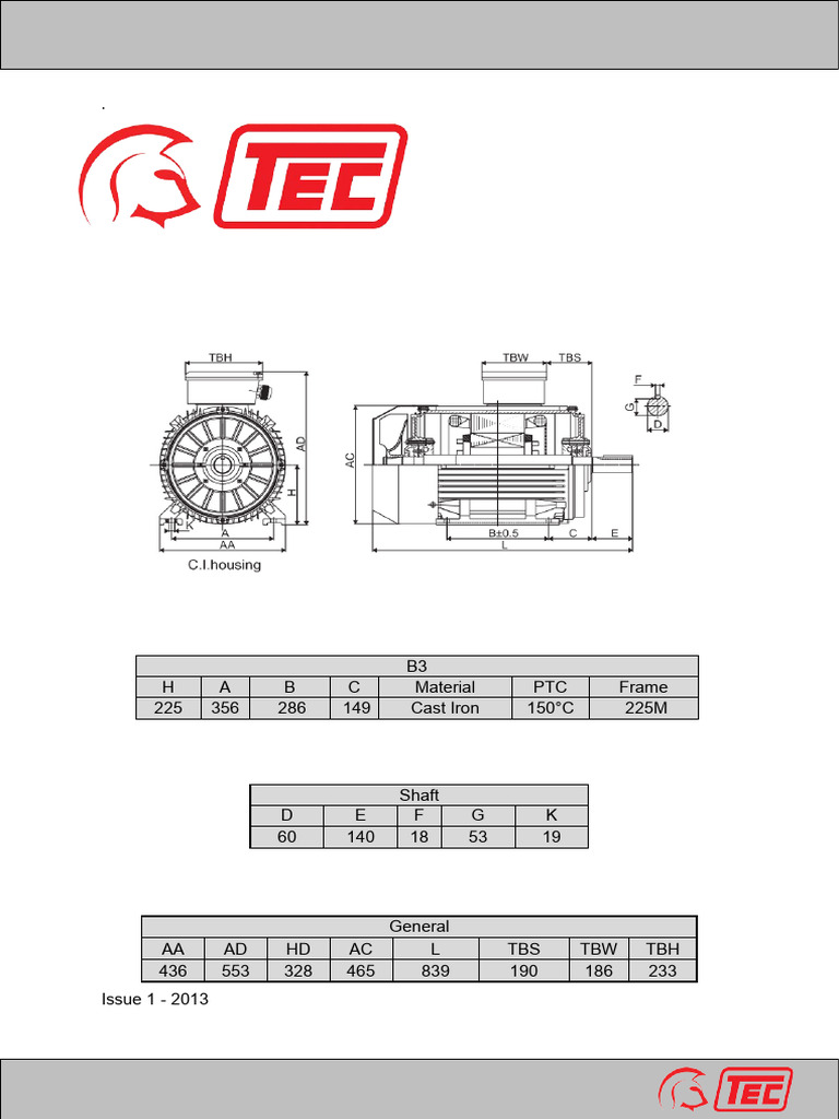 IEC 225M Frame Electric Motors Specs | PDF