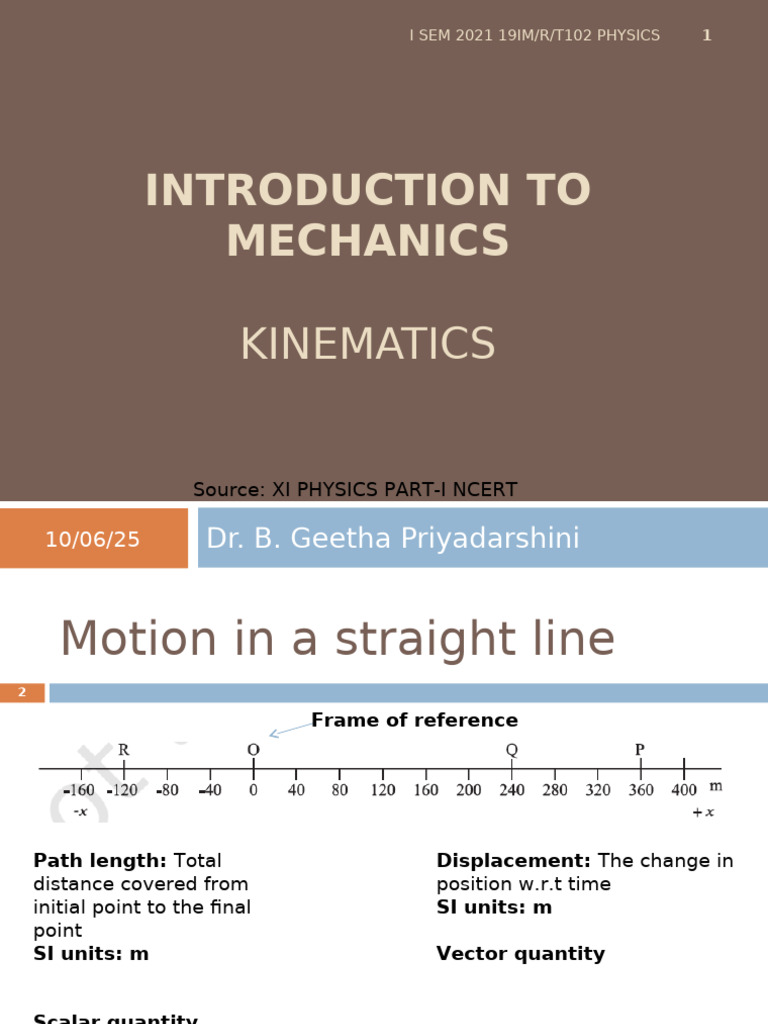 Introduction to Kinematics in Physics | PDF | Acceleration | Velocity