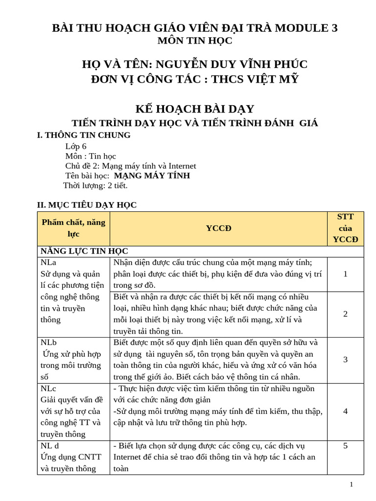 Bài Thu Ho CH Module 3 | PDF