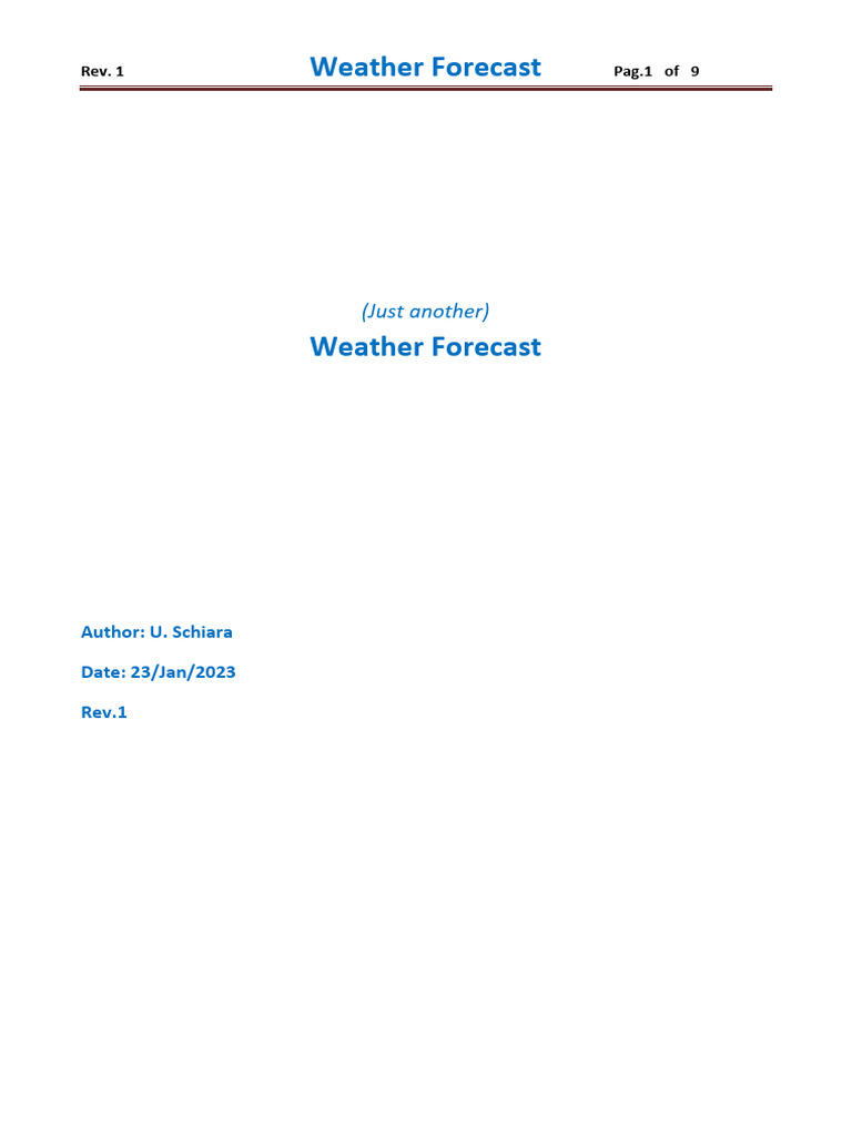 Weather Forecast Notes 3 | PDF | Text File | Weather