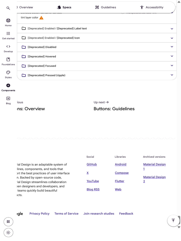 Buttons - Material Design 3 | PDF | Software | System Software