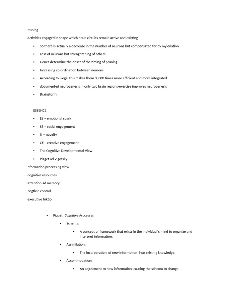 Understanding Cognitive Development Stages | PDF | Thought | Mental ...