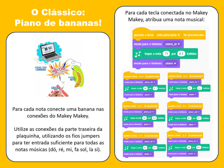 Piano de Bananas com Makey Makey | PDF