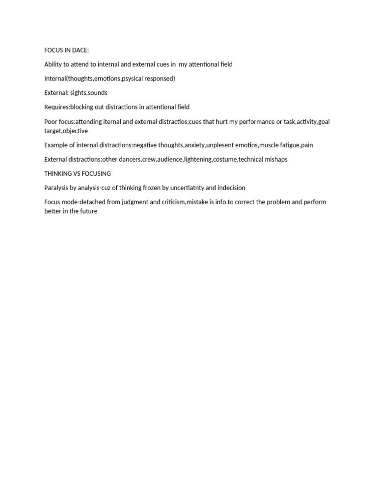 Focus Notes | PDF