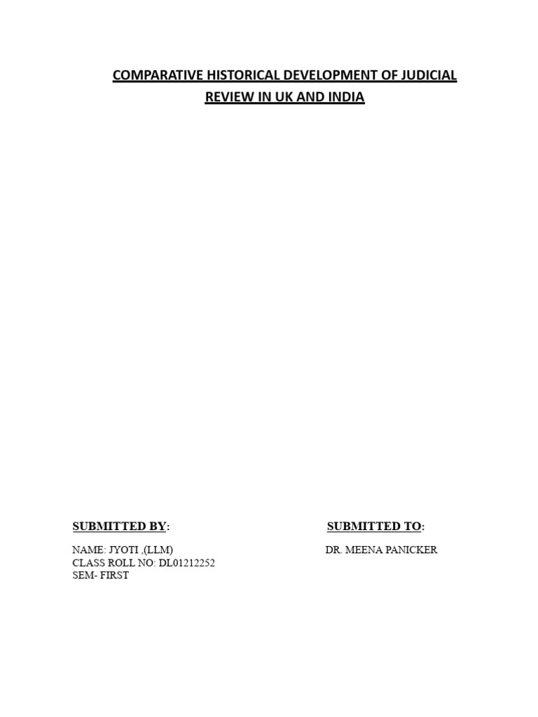 Constitution Term Paper | PDF | Judicial Review | Separation Of Powers