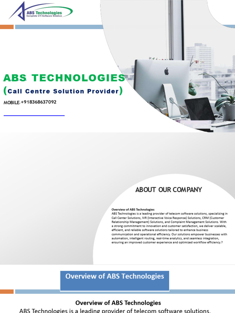 ABS - Technologies Company Profile | PDF | Interactive Voice Response ...