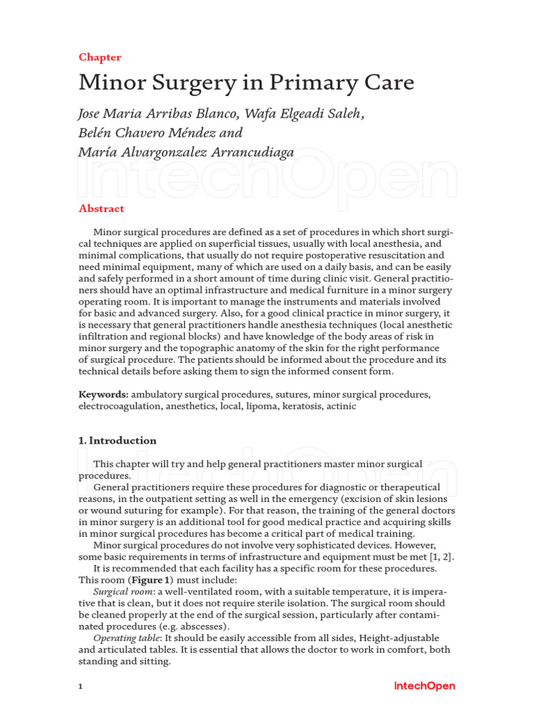 Minor Surgery Techniques for GPs | PDF | Surgical Suture | Surgery