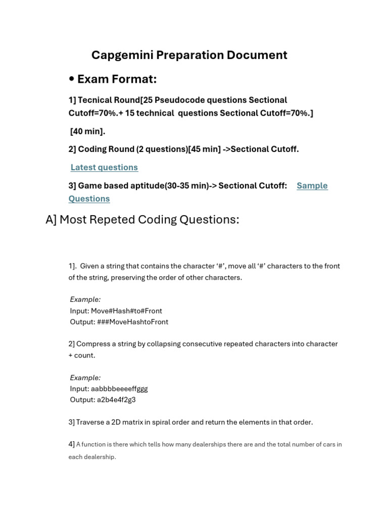 Capgemini Exam Preparation Guide | PDF | Cloud Computing | Computer ...
