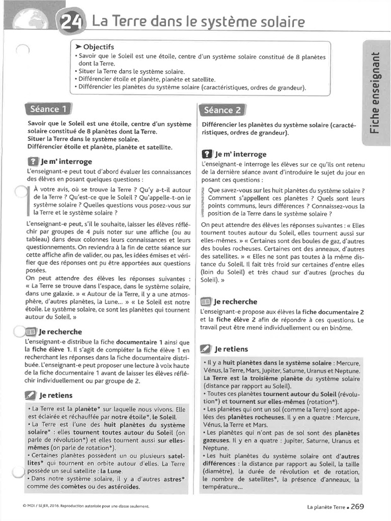 La Terre Et Le Systeme Solaire | PDF