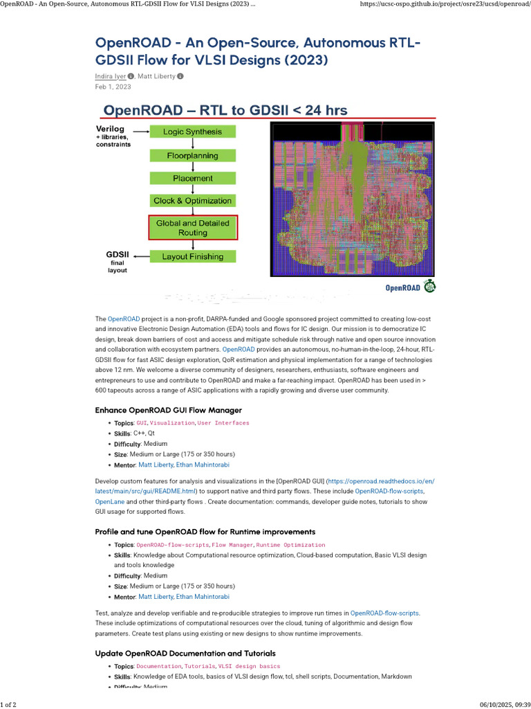 OpenROAD: Open-Source EDA Tools for IC Design | PDF | Computer Science ...