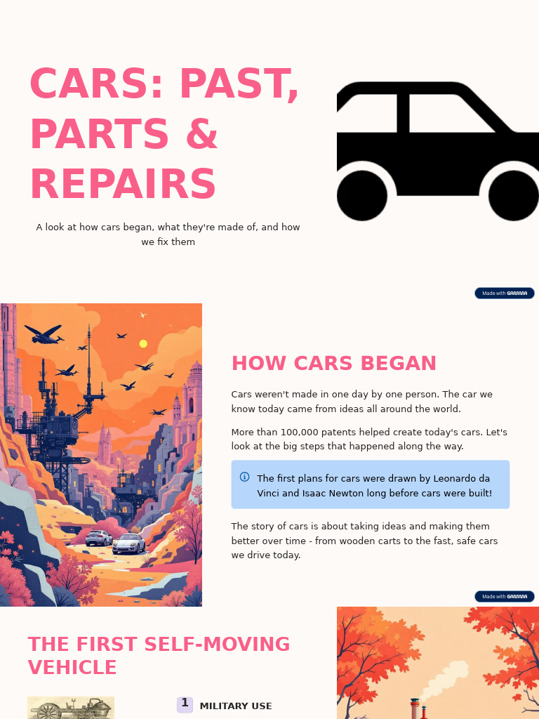 CARS PAST PARTS and REPAIRS | PDF | Internal Combustion Engine ...