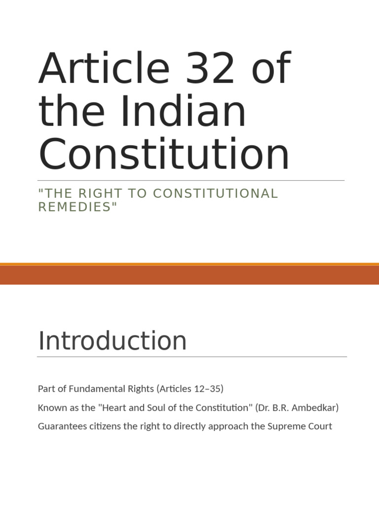 Article 32 Presentation | PDF