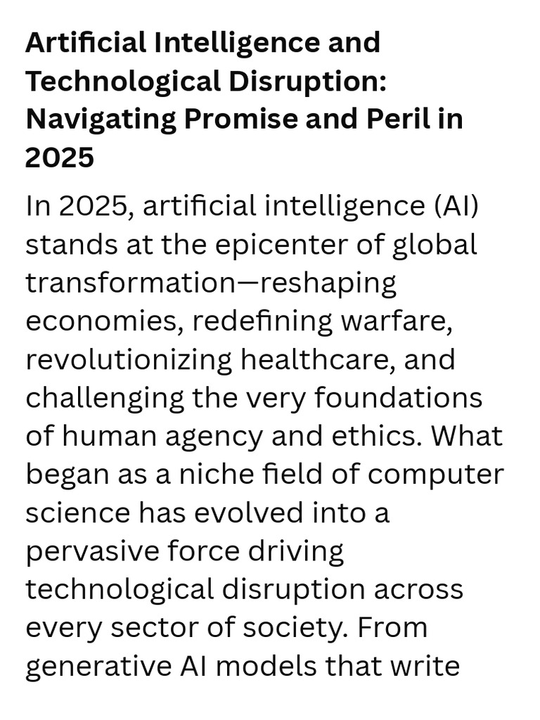 AI's Impact on Society in 2025 | PDF | Artificial Intelligence ...