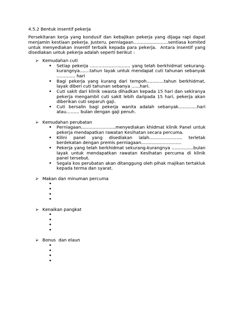 Bentuk Insentif Pekerja | PDF