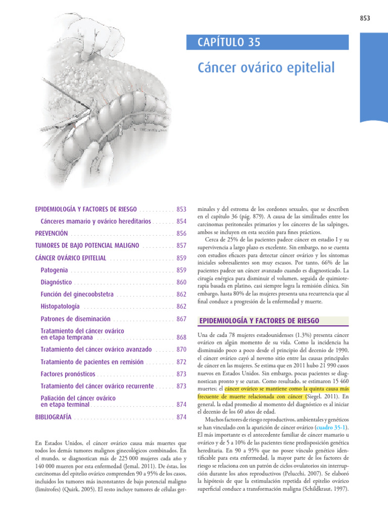 Canser Ovario | PDF | Cáncer | Cáncer de ovarios