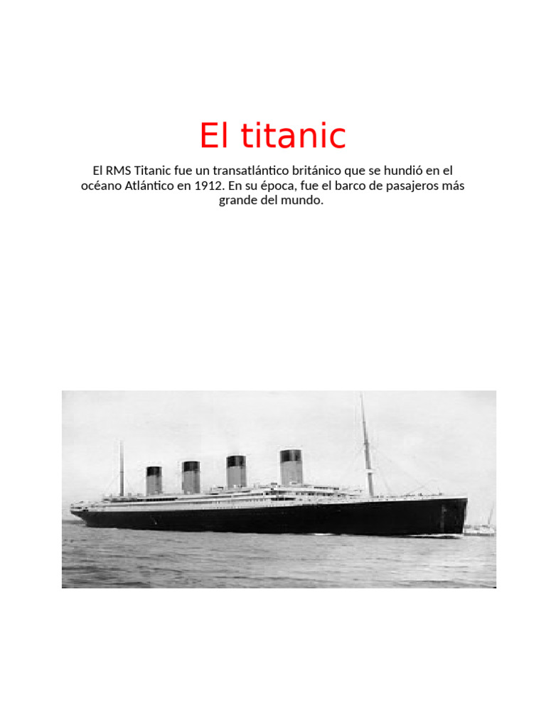 El Titanic | PDF