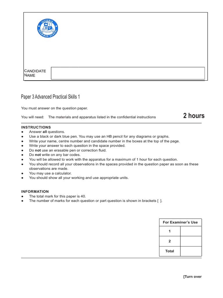 Yr - 12 Practical - T3 - 2025 | PDF | Significant Figures