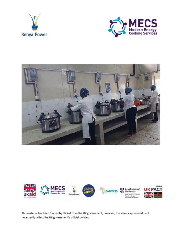Institutional E-Cooking in Kenya | PDF | Kitchen Stove | Cooking