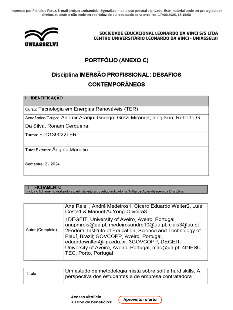 Importância de Soft e Hard Skills no Trabalho | PDF | Recrutamento ...