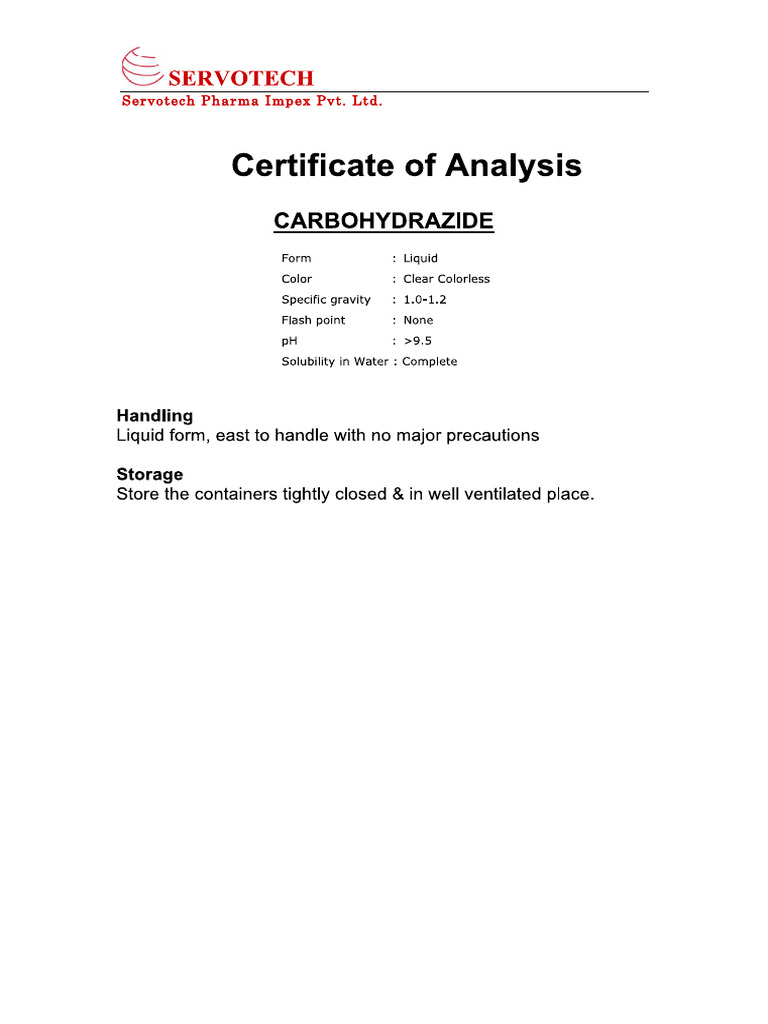 Coa - Oxygen Scavenger | PDF
