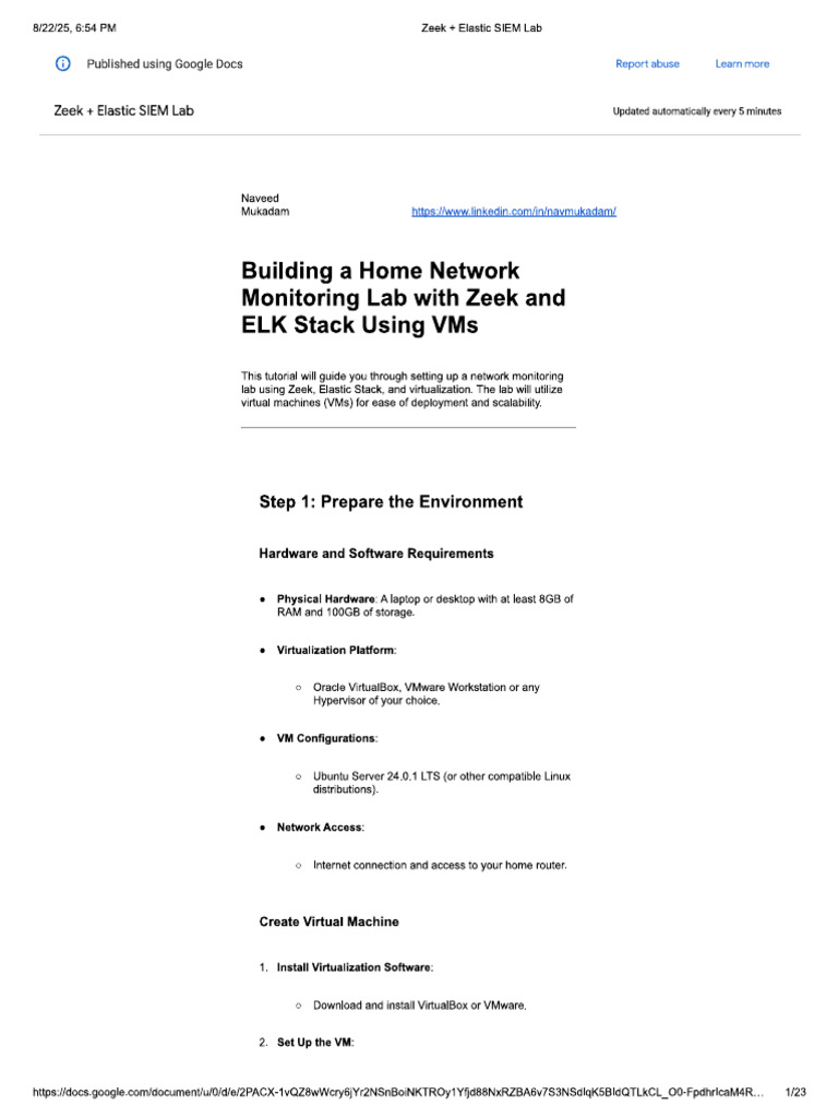 Zeek Elk Install | PDF