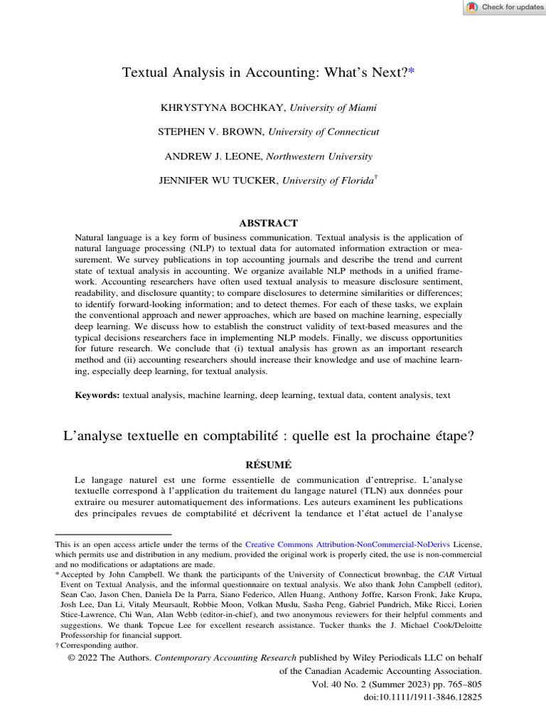 Textual Analysis in Accounting - What's Next | PDF | Support Vector ...