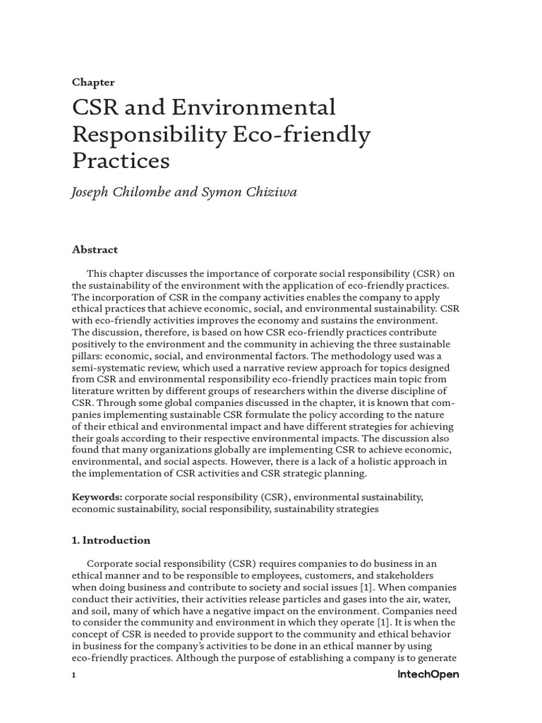 CSR and Eco-Friendly Practices Explained | PDF | Corporate Social ...