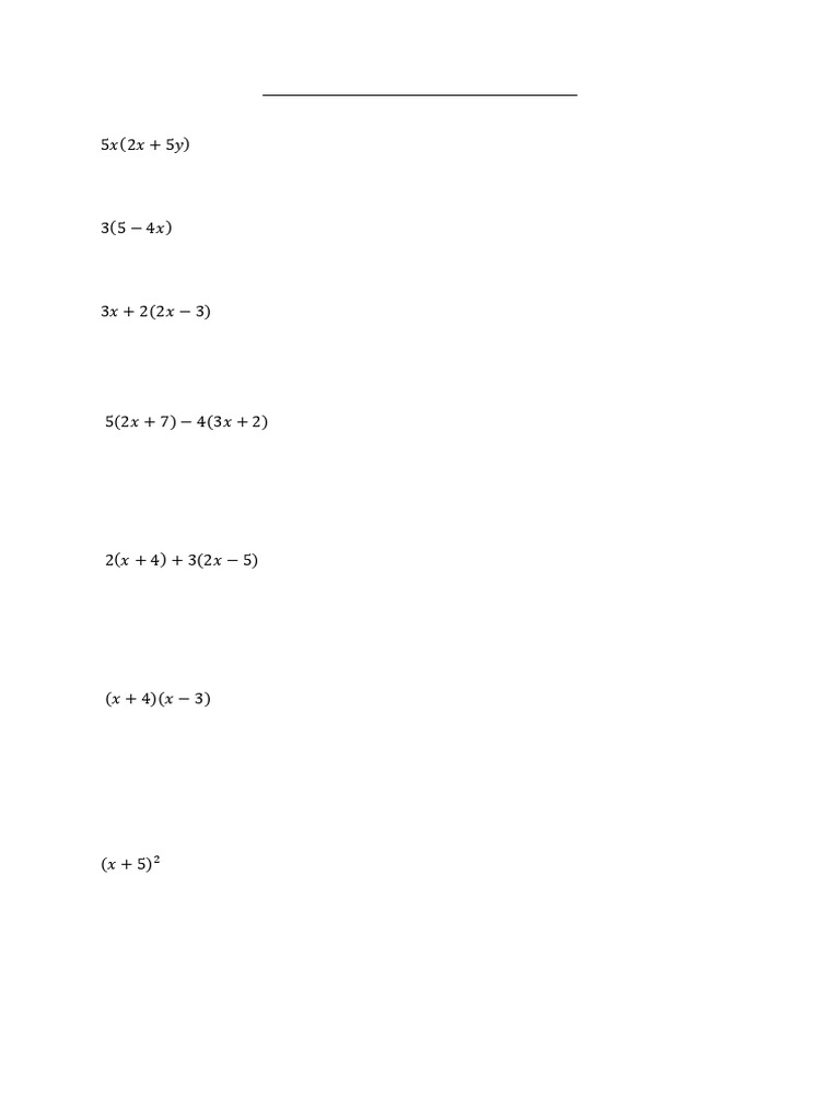 Expand and Factor Expressions Guide | PDF