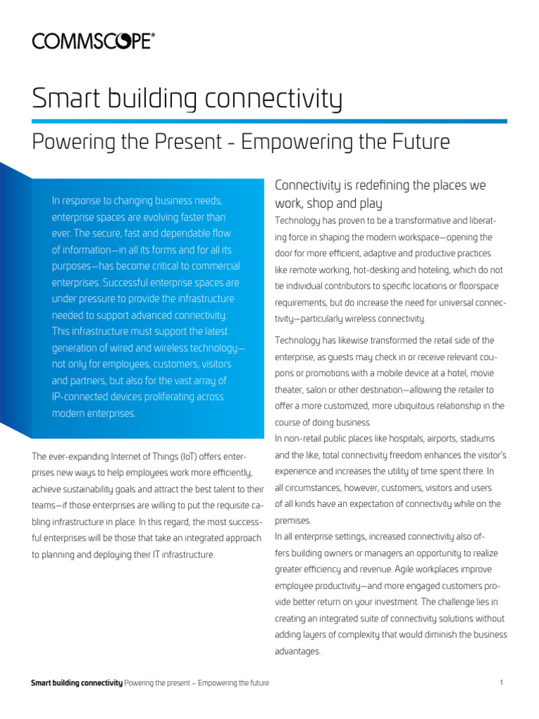 White Paper - Smart Building Connectivity | PDF | Internet Of Things ...