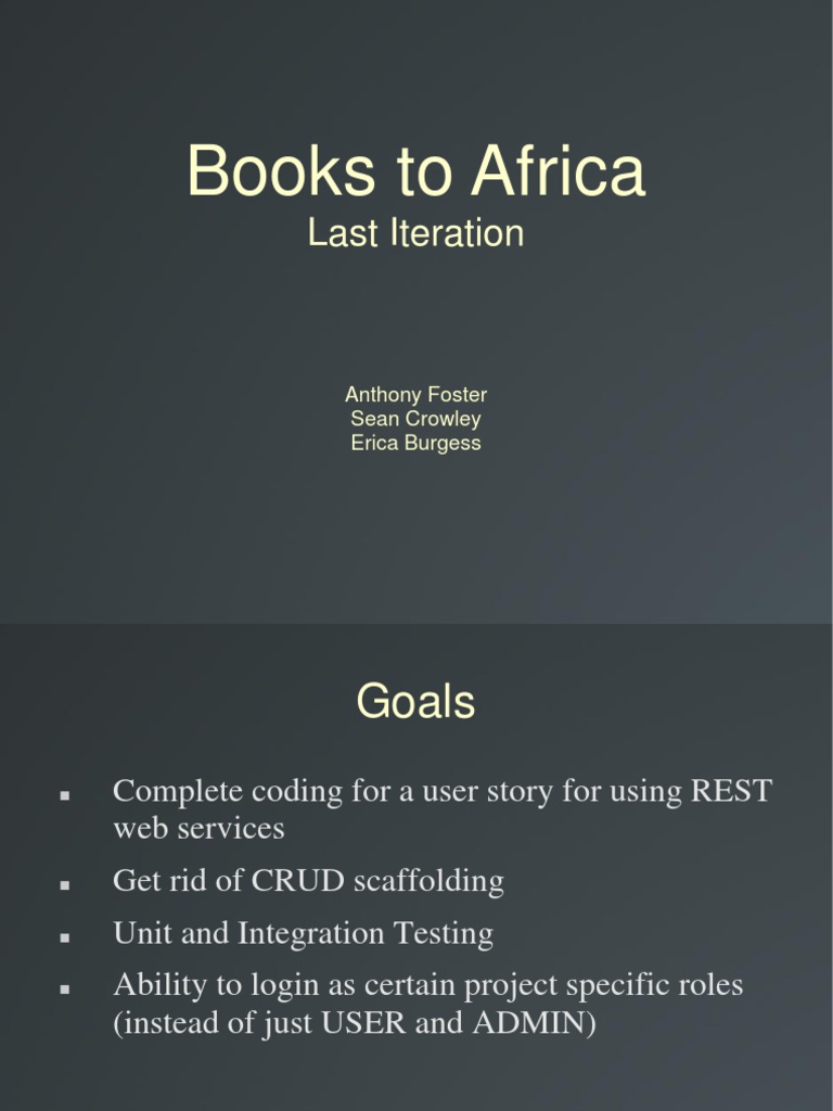 Books To Africa: Last Iteration | PDF