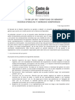 Informe Especial Identidad de Género 2012