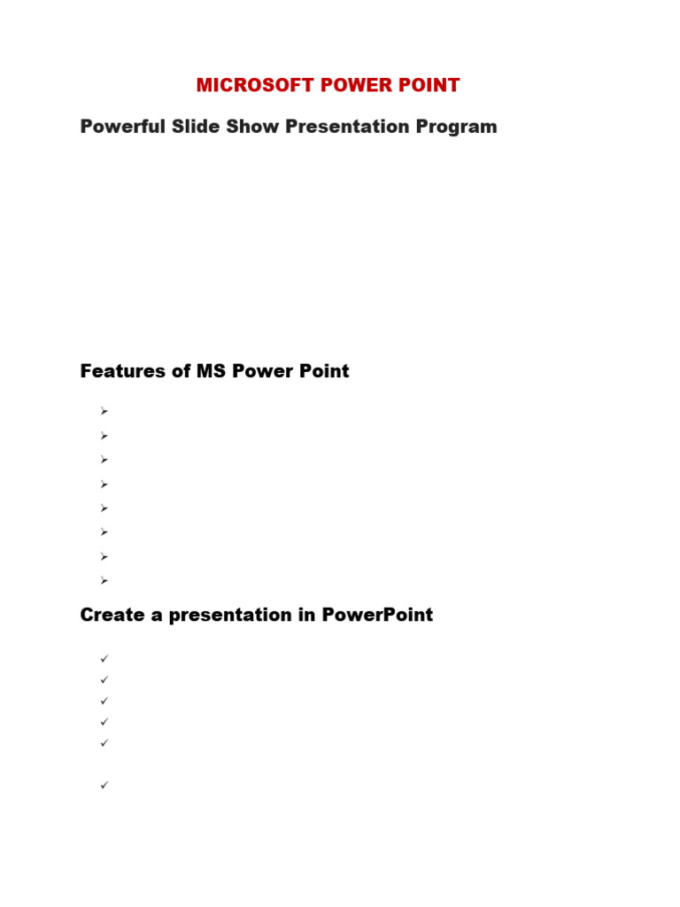 Microsoft PowerPoint Features Guide | PDF | Hyperlink | Microsoft Power ...