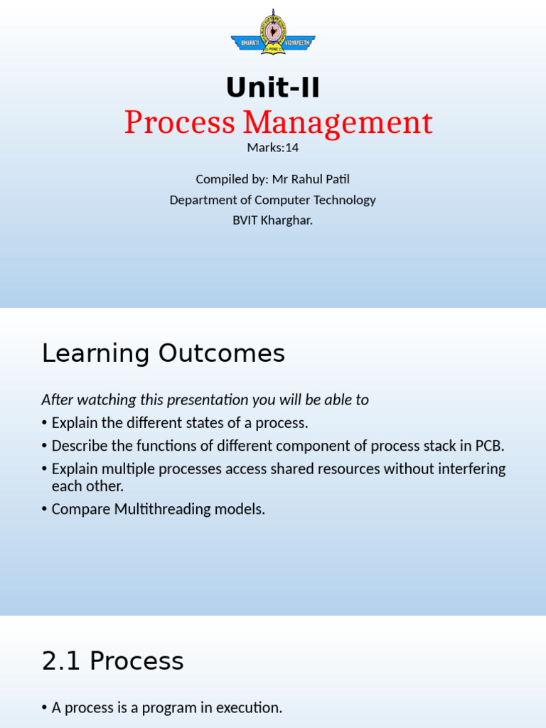 Understanding Process Management in OS | PDF | Thread (Computing ...