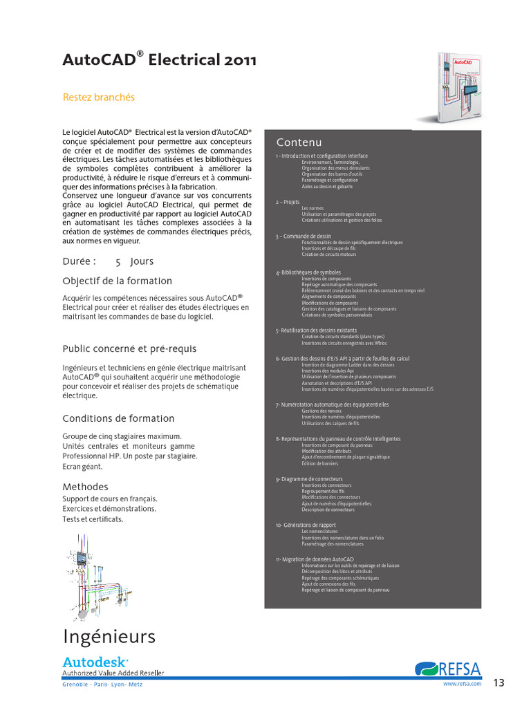 AutoCAD Electrical : Guide de formation | PDF | AutoCAD | Logiciel