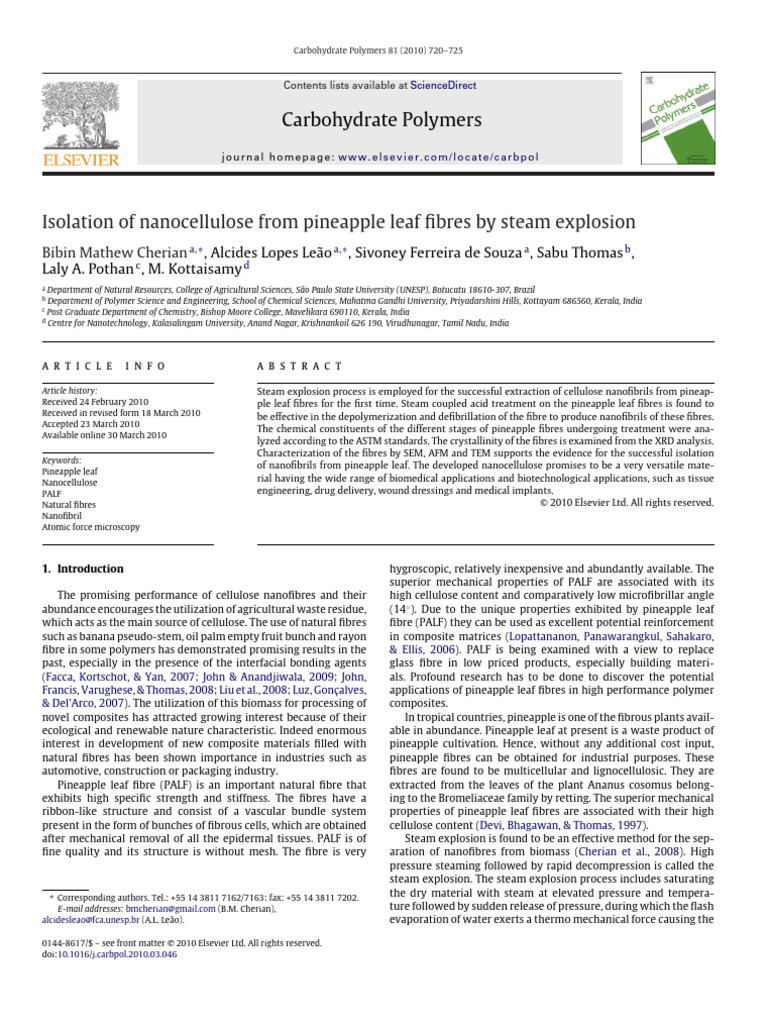 12.isolation of Nanocellulose From Pineapple Leaf Fibres by Steam ...