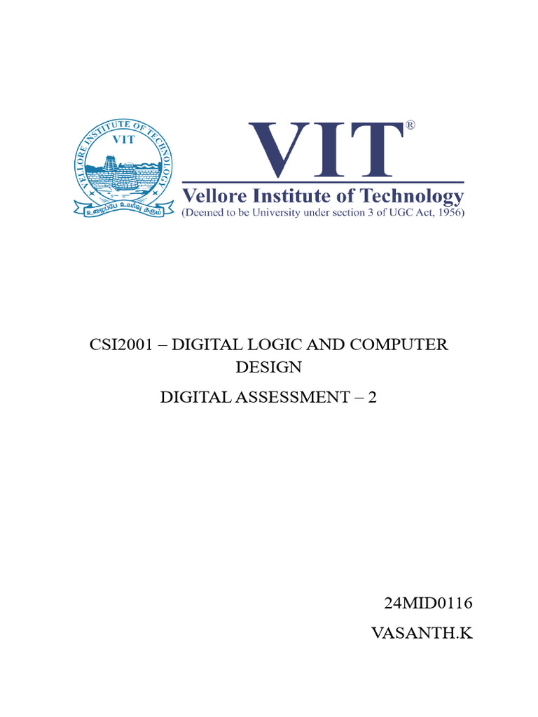 Digital Logic DA2 | PDF