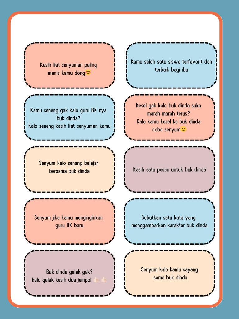 Daily Routines Speaking Cards Template in Blue Orange Simple Style.pdf ...