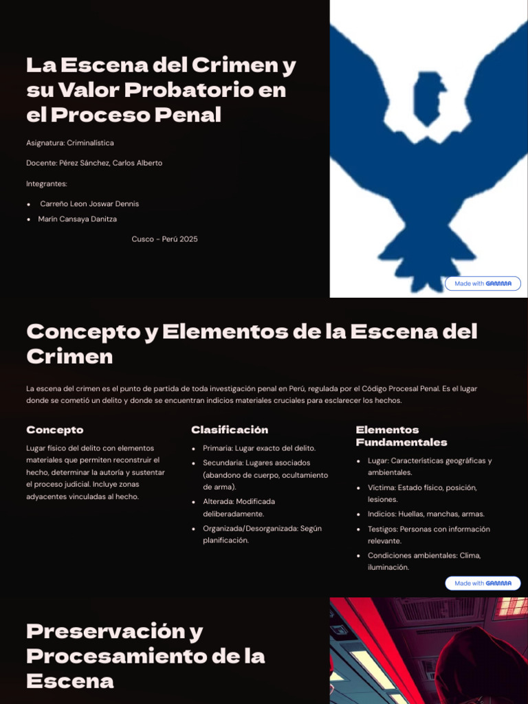 Valor Probatorio de la Escena del Crimen | PDF | Testigo experto ...
