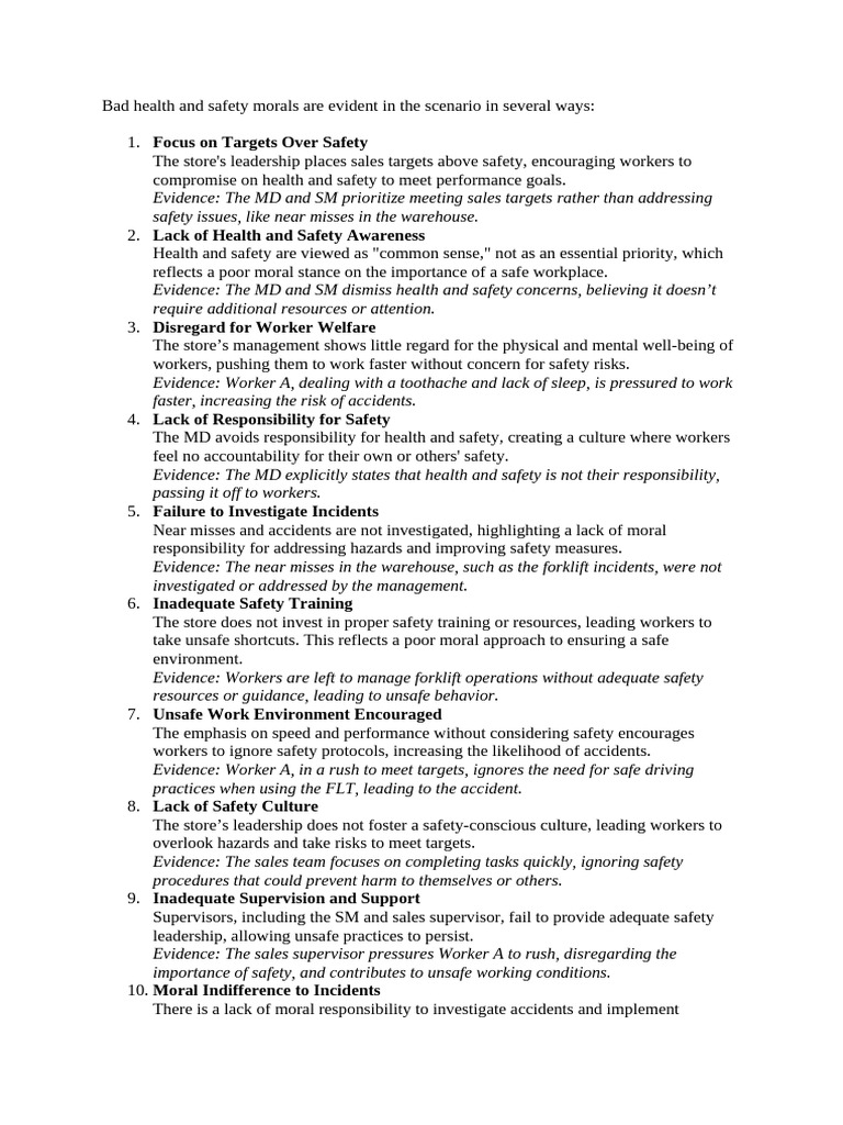 Negative Impact of H&S | PDF | Occupational Safety And Health | Safety