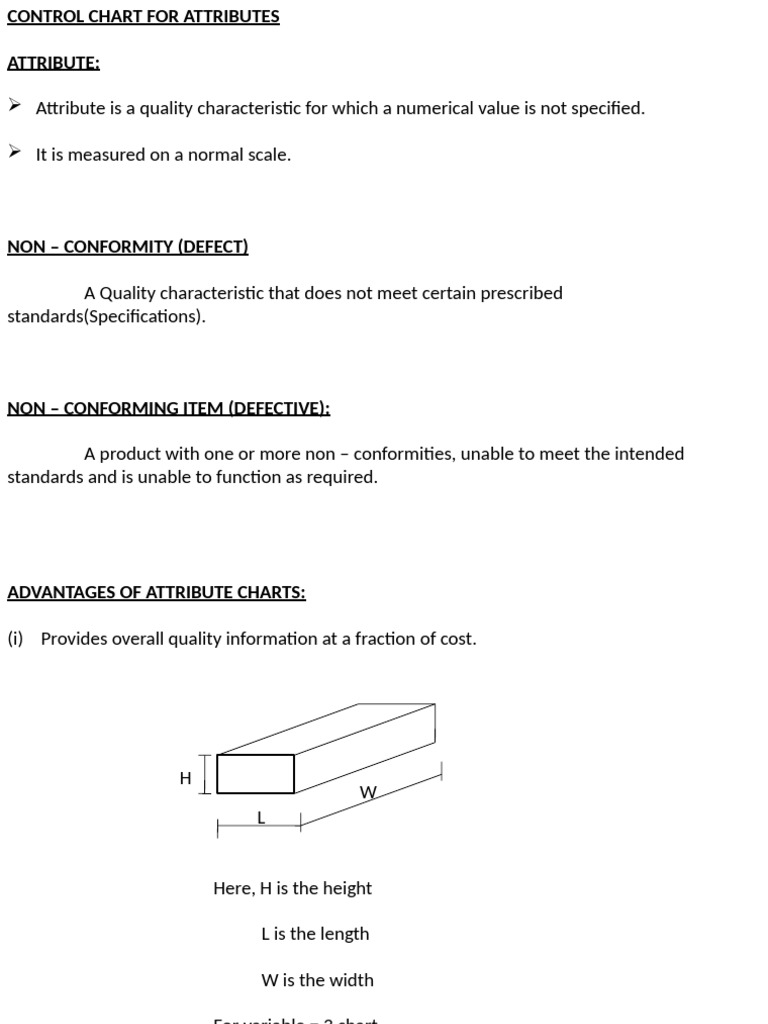 Attribute Control Chart Overview | PDF | Sample Size Determination ...