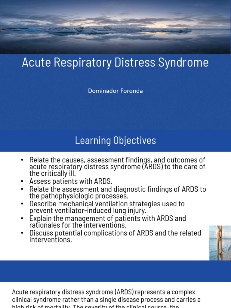 Understanding Acute Respiratory Distress Syndrome | PDF | Lung ...