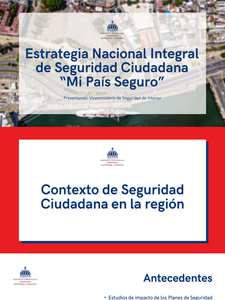 Estrategia Nacional Integral de Seguridad Ciudadana | PDF