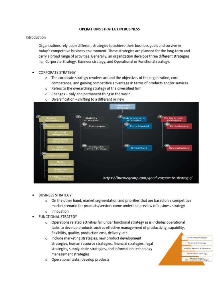 Operations Strategy in Business | PDF | Forecasting | Strategic Management