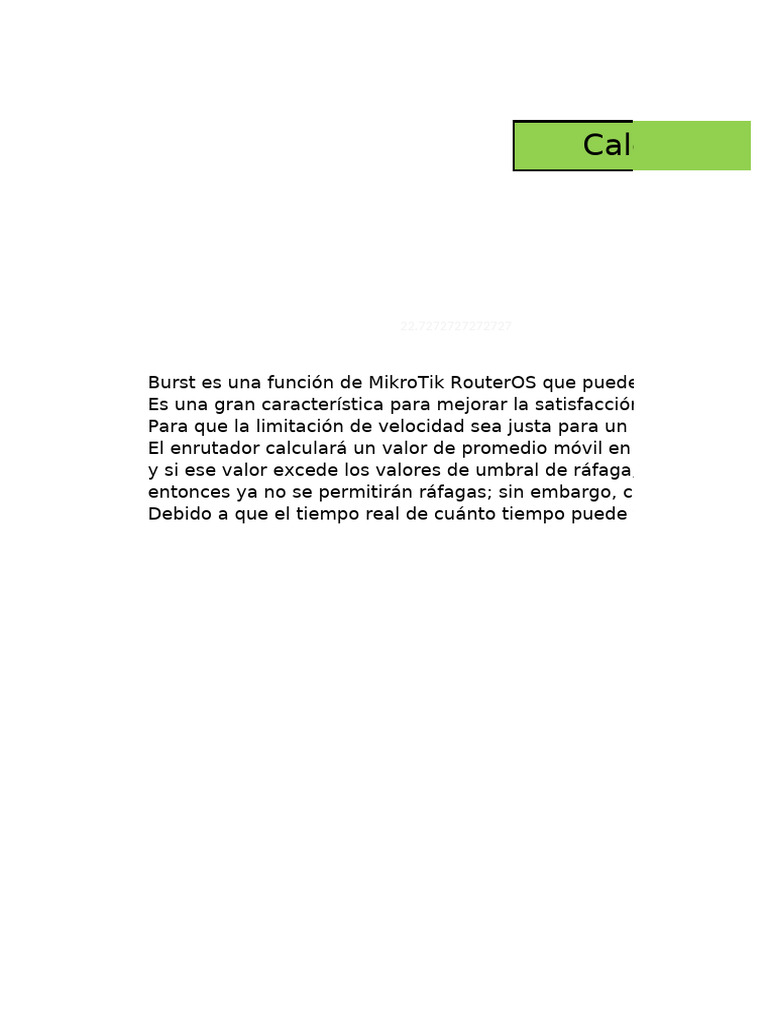 Tiempo de Rafaga | PDF