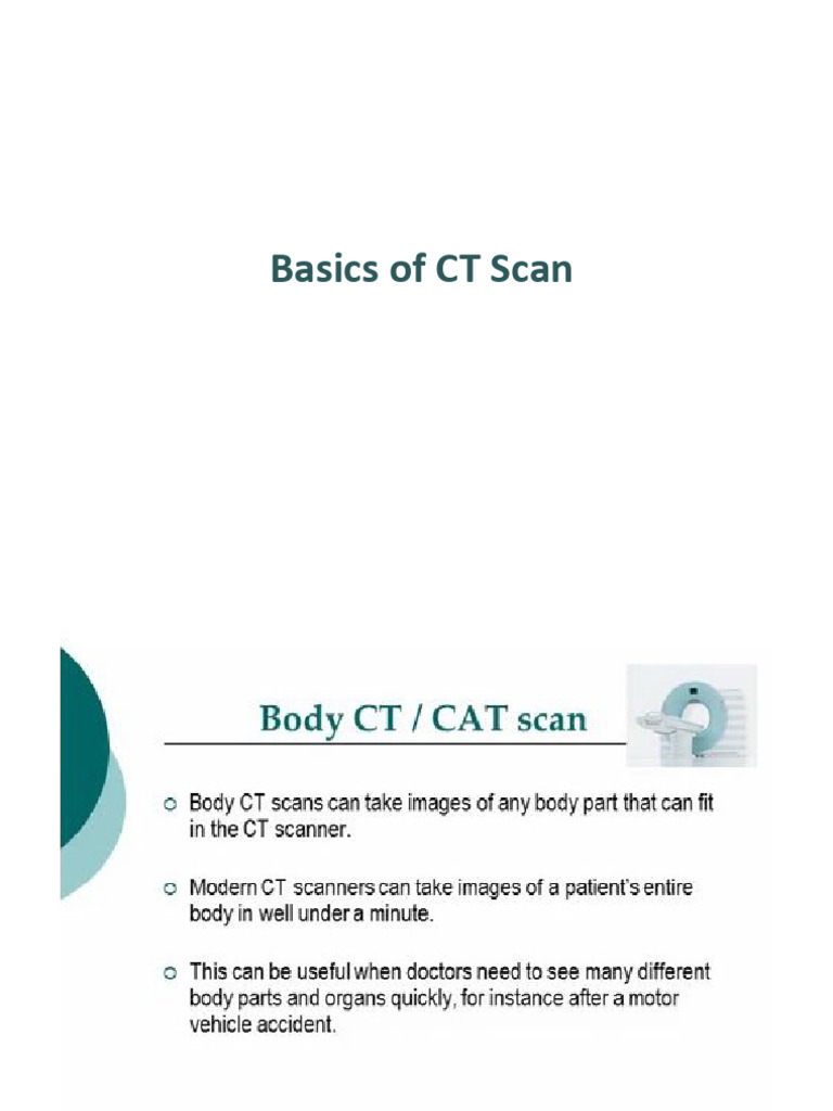 Understanding CT Scans: Uses & Benefits | PDF | Ct Scan | Medical Imaging